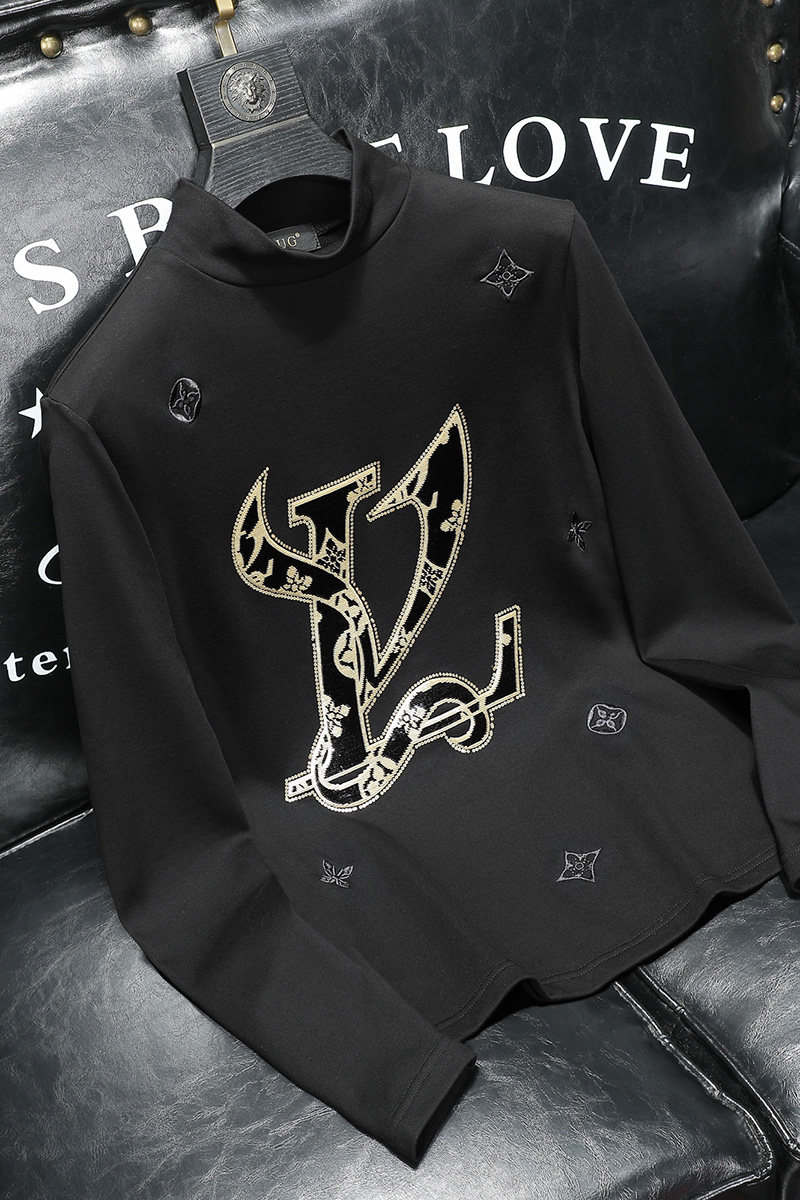 D215-27484-P952021冬新款轻奢双面加绒高领卫衣打底衫沙发,男装卫衣,电商D320(原D215)