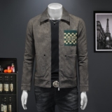 2025秋冬马鞍绒面料IUIUG轻奢潮流男士重工外套D320-88203-P190，男装夹克，电商D322