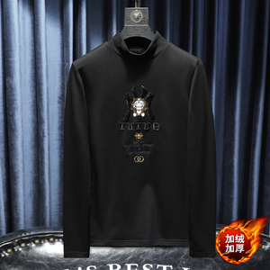 D215-27449-P95 2021冬新款轻奢双面加绒高领卫衣打底衫沙发图片