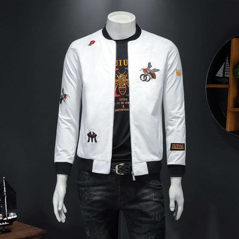 D215-27034-P145  欧洲站2022秋季新品潮流刺绣男外套夹克图片