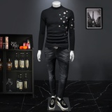 2025秋冬新款羊毛打底衫轻奢品质半高领D320-88406-P115，男装卫衣，电商D322