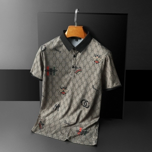 2022欧洲站夏装新款 伦古奇潮流丝光重工短袖t恤D215-28708-P75图片