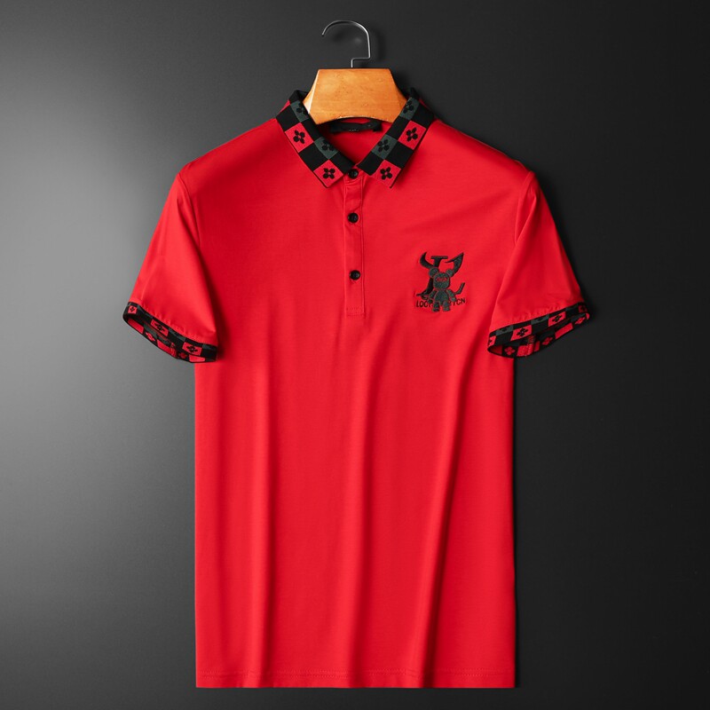 2022欧洲站夏季新款范思卓潮流丝光短袖t恤男D215-27703-P80，男装Polo衫，电商D320(原D215)