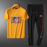 2022夏季伦古奇潮流丝光短袖运动休闲套装男D215-T27569-P205，男装休闲套装，电商D320(原D215)