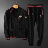 D215-T27553-P2802022秋冬欧货双丝光卫衣运动休闲套装男平铺，男装休闲套装，电商D320(原D215)