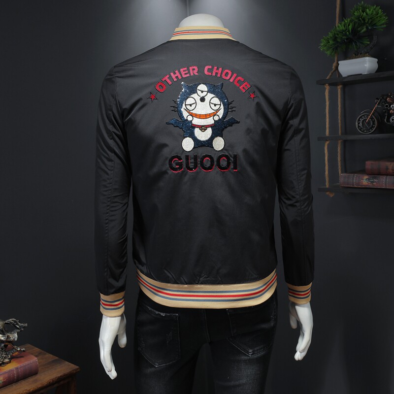 D215-27430-P1452022秋冬新款欧货潮流刺绣联名外套夹克男假模,男装夹克,电商D320(原D215)