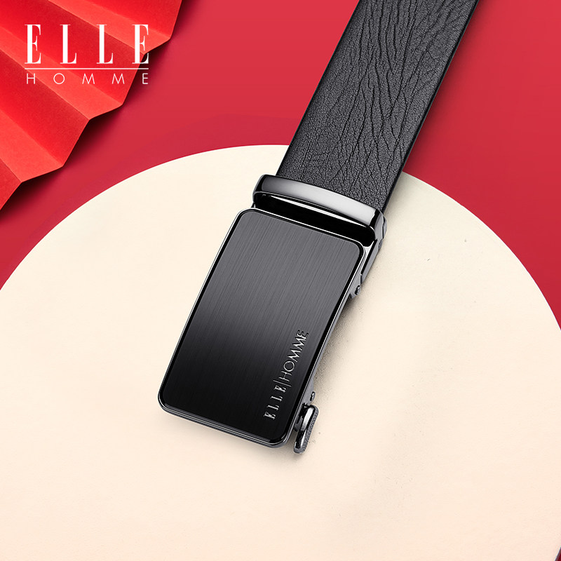 法国ELLE HOMME男士皮带男款真皮自动扣腰带年轻人潮裤带2025新款,服饰配件/皮带/帽子/围巾,腰带/皮带/腰链,淘宝优惠券,粉丝福利购,淘宝优惠卷
