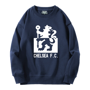 切尔西队服球迷纪念圆领卫衣男女柔软加绒足球衣服长袖保暖秋冬装