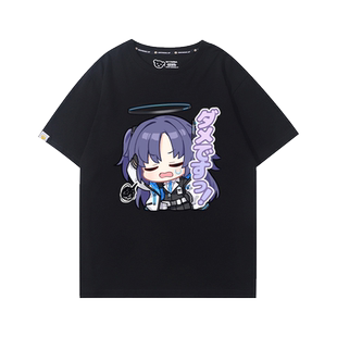 蔚蓝周边碧蓝档案动漫水美游伊吹爱莉同款cos短袖T恤男女夏季衣服