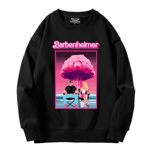 芭比奥本海默barbie图案电影周边barbenheimer卫衣秋冬百搭衣服潮