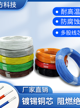 铁氟龙1332-10/12/14/16/18/20/22/24/26/28#AWG高温镀锡铜氟塑线