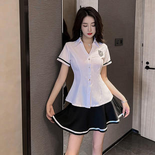 性感新款 修身 养生服技师服女足浴按摩气质工服夜场足疗工作服套装