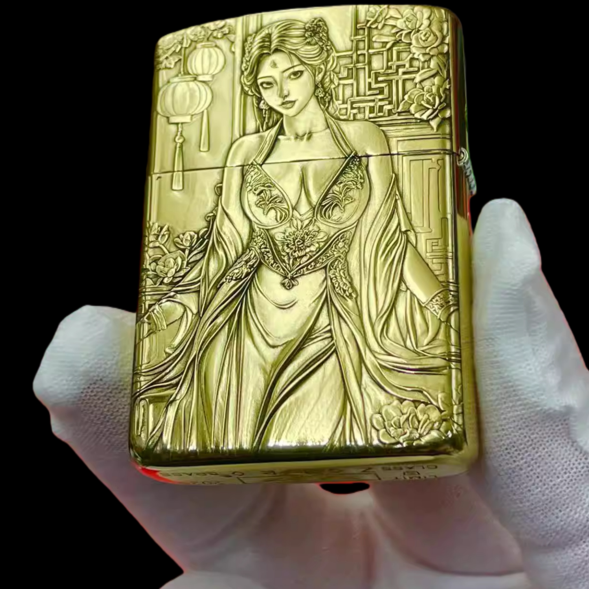 凯西亚佐罗二代黄铜加厚激光浮雕美女煤油打火机男士时尚送礼