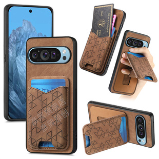 卡包支架适用谷歌Google Pixel 9 Pro XL折叠8可插卡8A带卡槽7可拆卸复古卡包7A手机壳6肤感6A防摔保护套