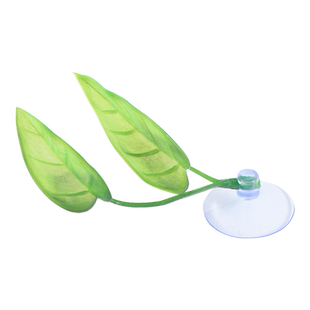 水族鱼缸宠物造景装饰用品仿真双叶子斗鱼床产卵休息叶水草观赏叶