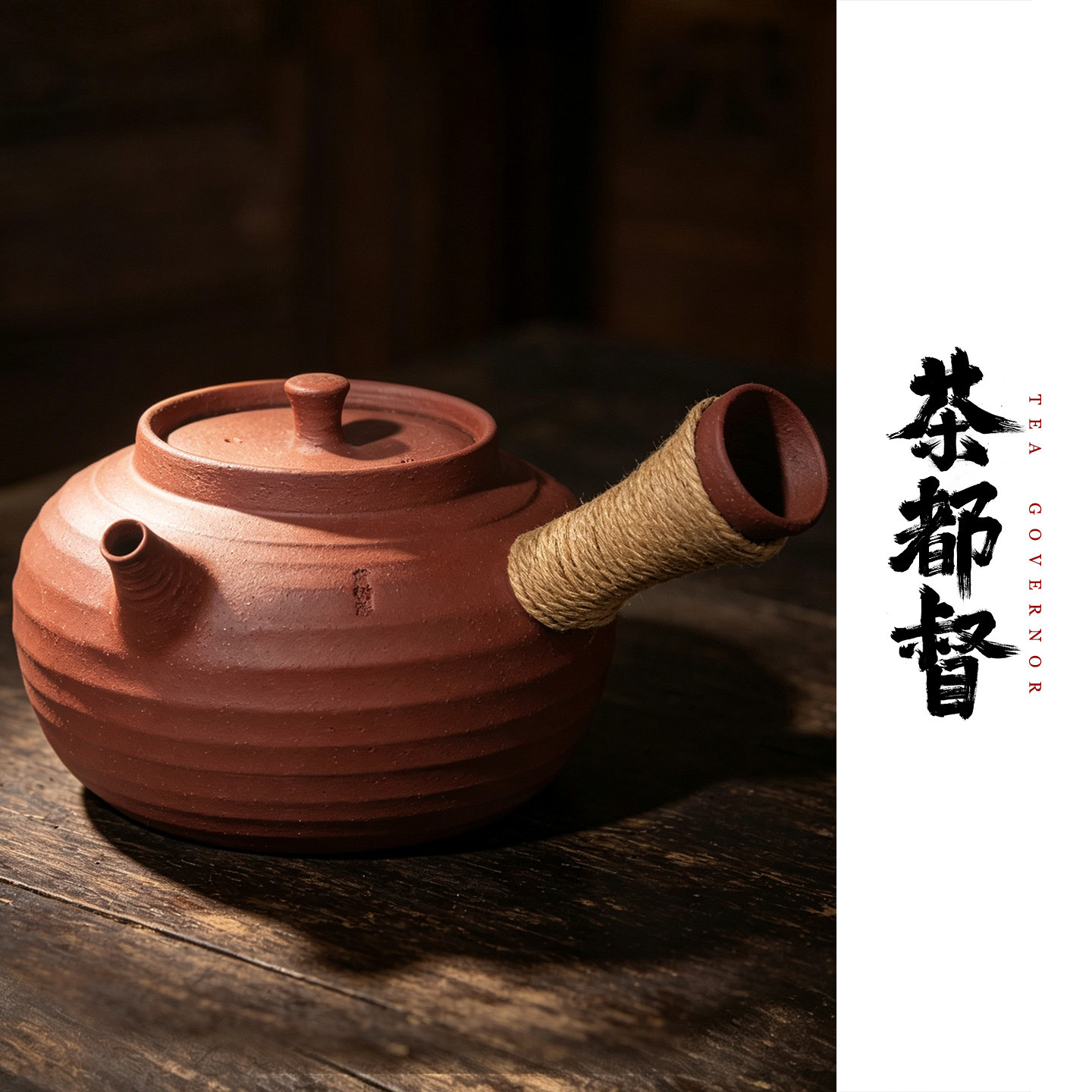 潮州黄树藩手拉砂铫白泥壶粗砂