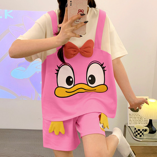 可外穿睡衣夏天女款夏季2026新款纯棉网红风小个子短袖家居服套装