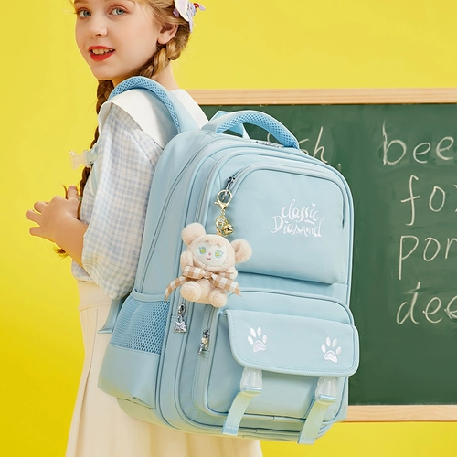 Водонепроницаемый вместительный и большой школьный рюкзак со сниженной нагрузкой, для средней школы, защита позвоночника