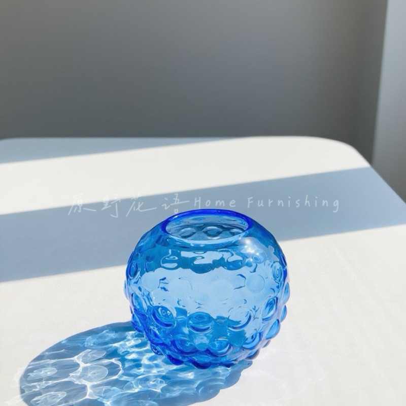 透明欧式泡泡水晶琉璃花瓶圆形容器水培器皿客厅花盆水养摆件图片