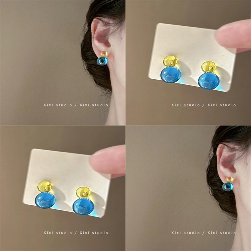 人鱼泪珠！果冻色圆球耳钉！简约百搭耳饰小众设计耳环盘发器饰品,家庭/个人清洁工具,盘发器,淘宝优惠券,粉丝福利购,淘宝优惠卷