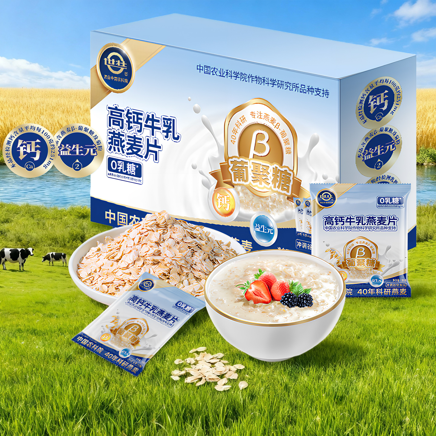 世壮中国农科院高钙牛乳燕麦片