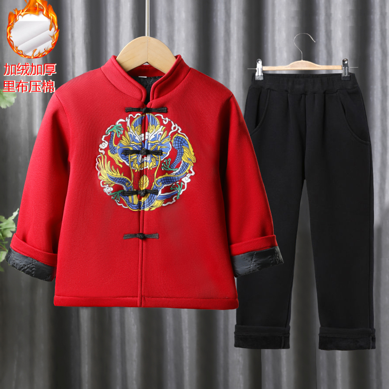 儿童拜年服男童周岁礼服新年汉服