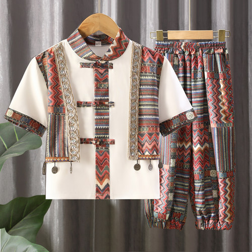 儿童汉服名族风壮族唐装演出服