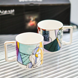 毕加索马克杯陶瓷杯子创意喝水杯个性情侣男女杯潮流北欧风咖啡杯