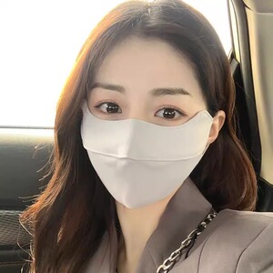 防晒口罩女高颜值护眼角防紫外线遮阳全脸面罩冰丝夏季薄款透气