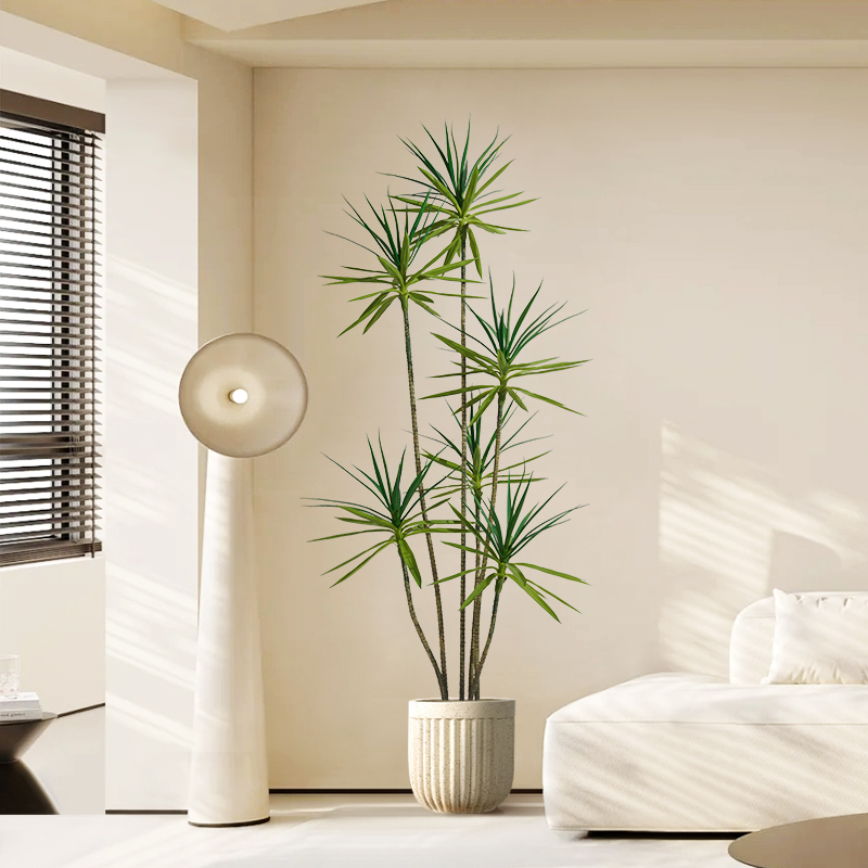 彷真假植物龙舌兰彷生绿植侘寂风千年木客厅室内落地盆栽装饰摆饰