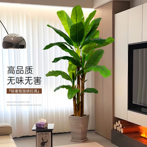 假植物芭蕉树室内高端轻奢仿真装饰摆件大型高级仿生绿植落地盆栽