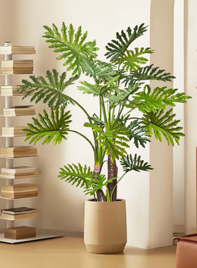 仿真春芋叶室内客厅高端轻奢装饰摆件绿植高级仿生植物落地盆栽树