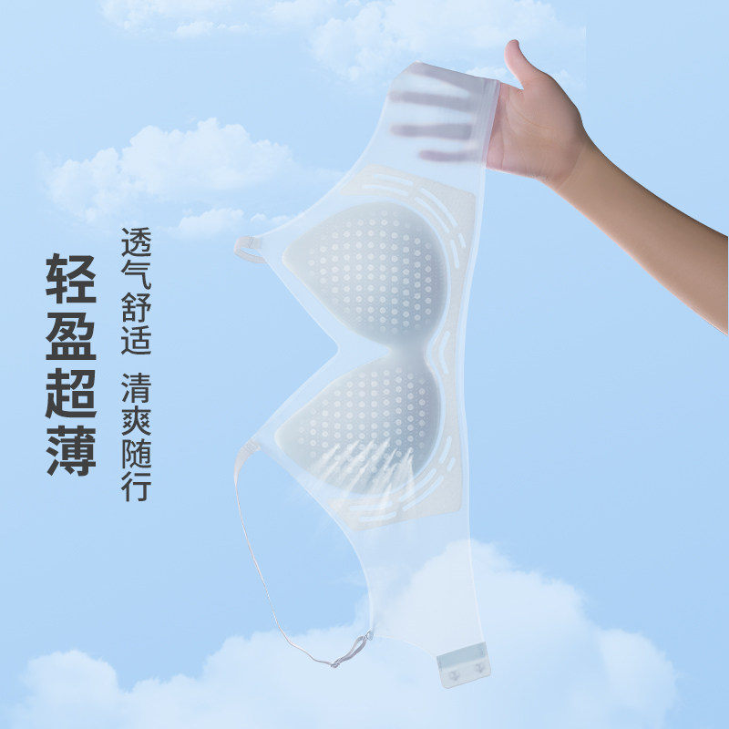 B新款聚拢无钢圈超薄透气简约裹胸亲肤文胸女无痕裸感冰凉内衣