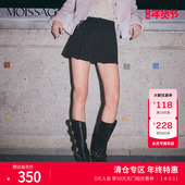 商场同款 女 短裤 摩萨克冬季 职场通勤压褶设计休闲A字西装