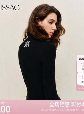 商场同款 MOISSAC摩萨克冬修身小高领长袖内搭打底衫女