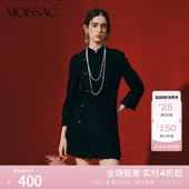 MOISSAC摩萨克冬立领流苏提花盘扣国风新中式 旗袍连衣裙女