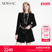Miss 连衣裙女 优雅精致小香风腰链长袖 mossiac 摩萨克冬款