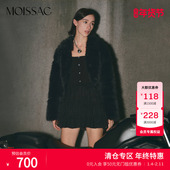 贵气纯黑腰带厚款 商场同款 摩萨克法式 外套女