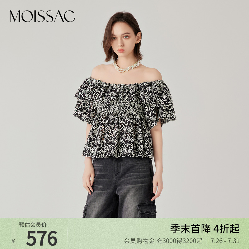 摩萨克法式蕾丝拼接上衣