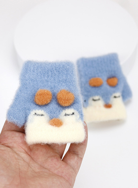 婴儿手套秋冬季薄款保暖爬行玩耍男女幼儿童连指宝宝小手套0-2岁