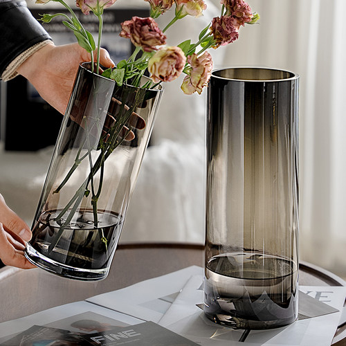 人工吹制 原色花瓶