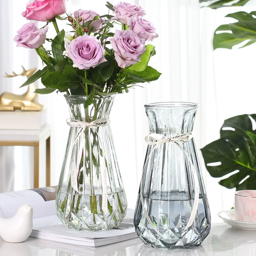 Европейская простая творческая стеклянная ваза Прозрачная водная растение цветочная роза Лилия Плюс Плач