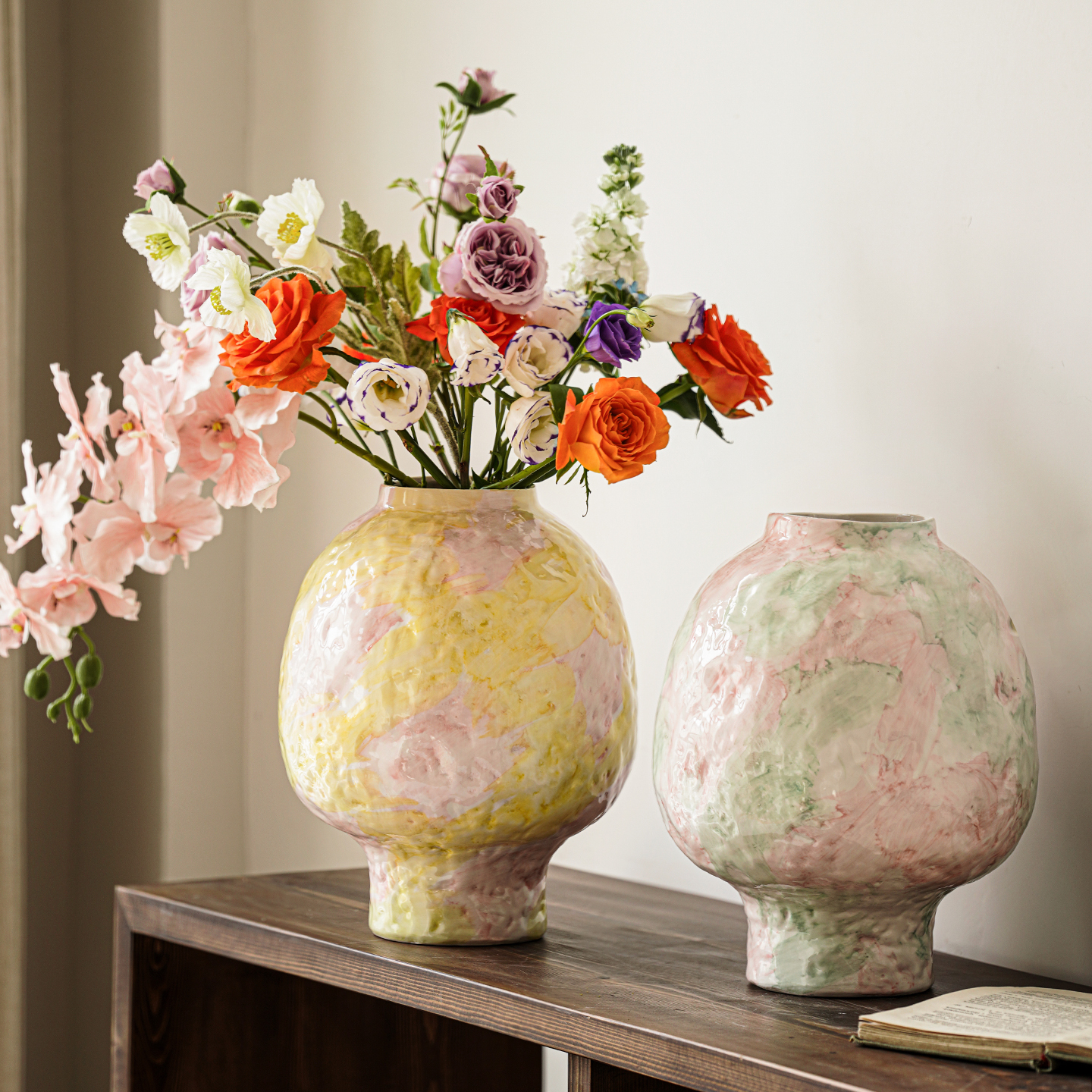 高级感北欧陶瓷花瓶水培客厅插花