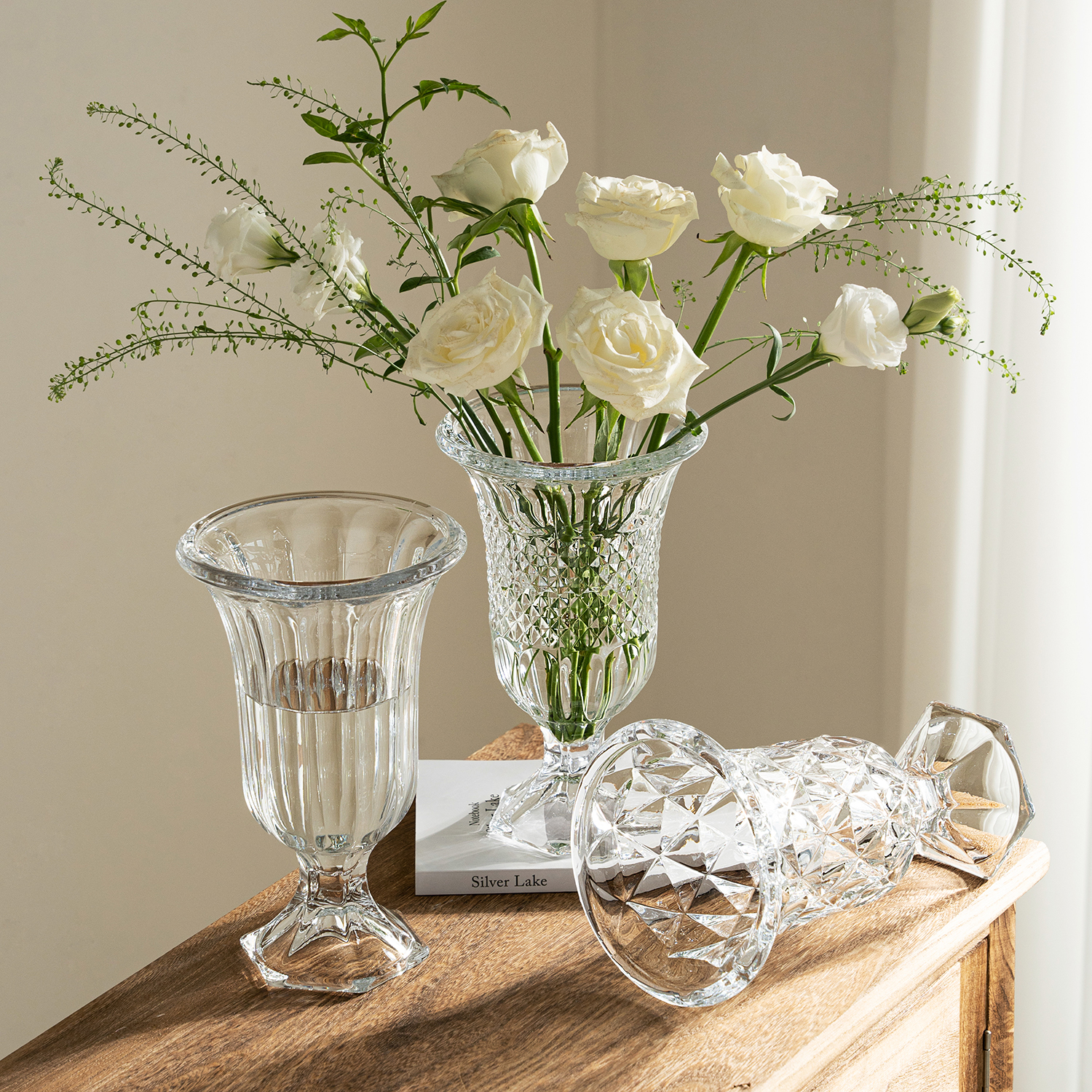 法式复古水晶创意大口径水培花器