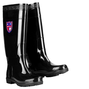 特高筒雨鞋男45厘米加绒保暖防滑防水靴男军博雨靴高筒特厚底劳保