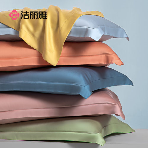 洁丽雅天丝枕套一对装枕芯内胆套