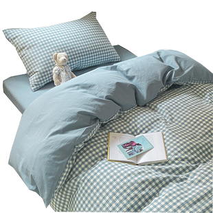 洁丽雅纯棉大学生宿舍床垫床上三件套单人六件套全棉寝室床单被套