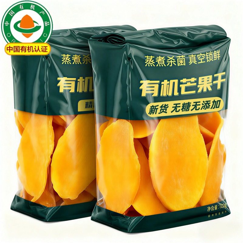 芒果干无糖无添加旗舰店500g芒果丁雪花酥专用烘培果干脯2025新货