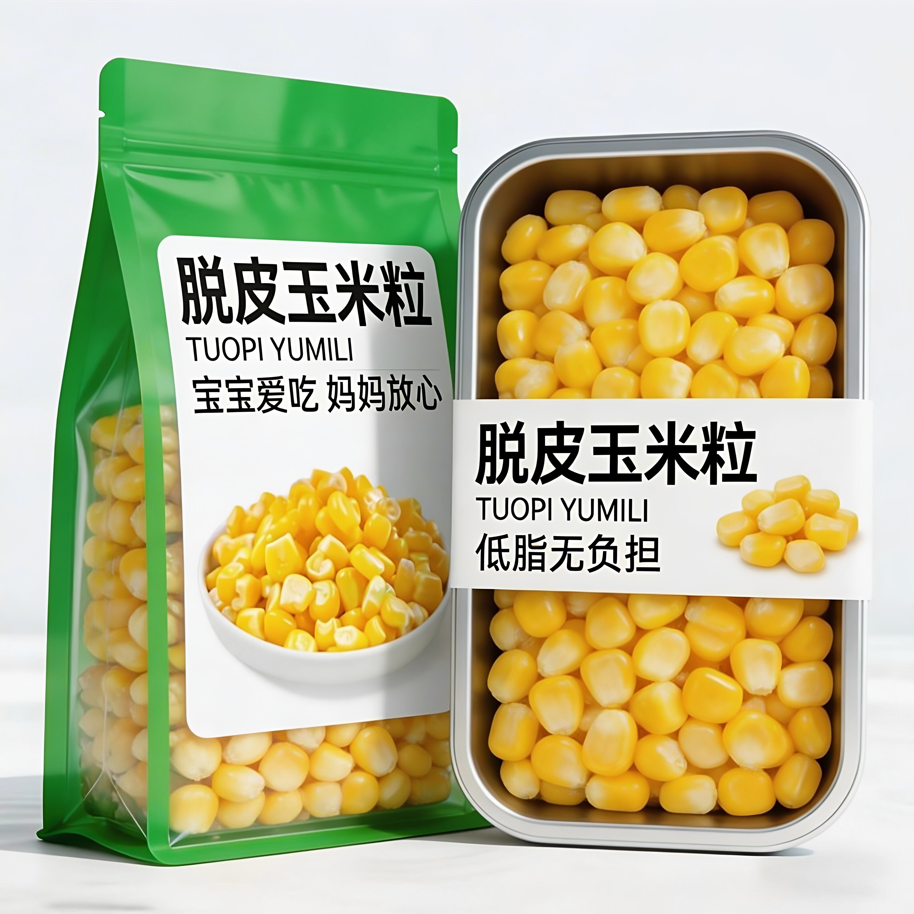 脱皮玉米粒婴儿即食小包装甜玉米新鲜剥皮宝宝辅食无糖无添加玉米