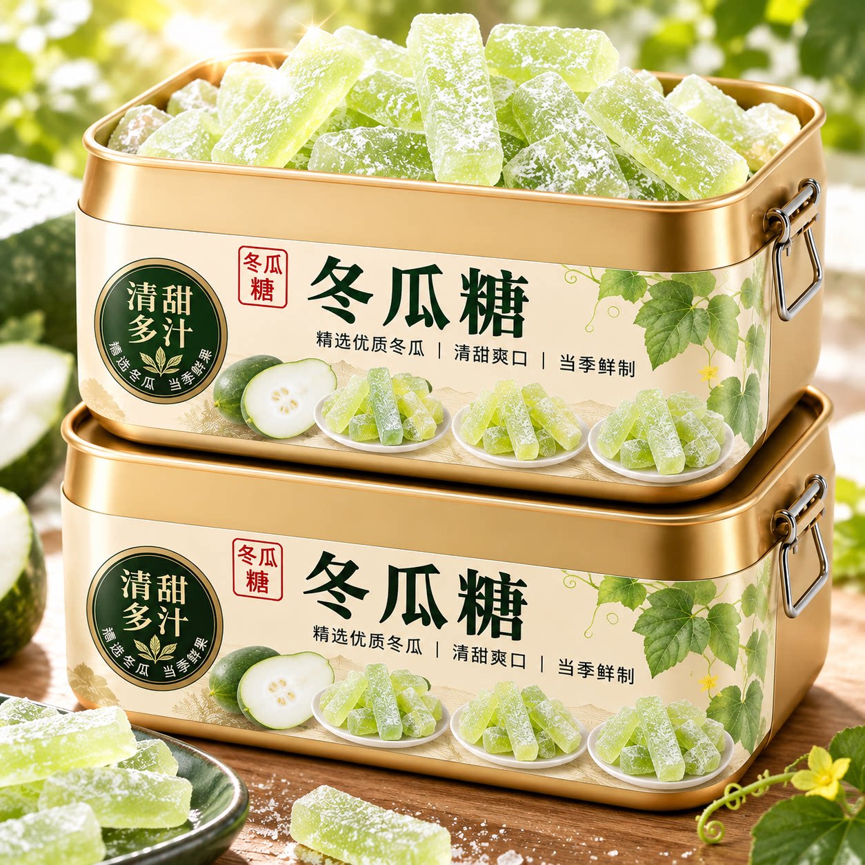 老字号！冬瓜糖正宗老式冬瓜条传统办公怀旧零食甜品蜜饯营养果干